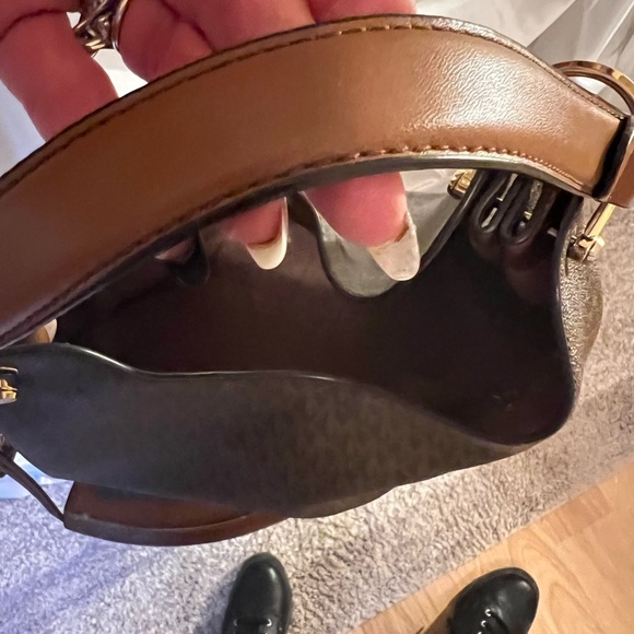 Michael Kors Black and Brown Shoulder Bag - Picture 8 of 9